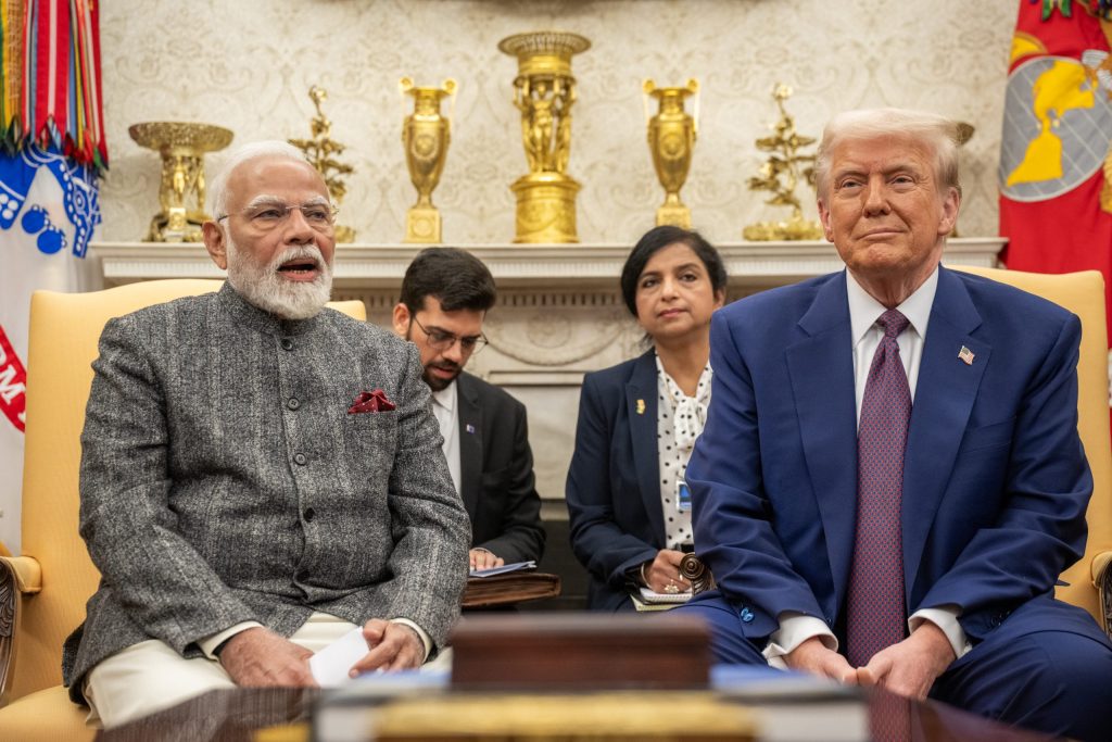 Prime Minister Narendra Modi and President Donald Trump meeting in the Oval Office