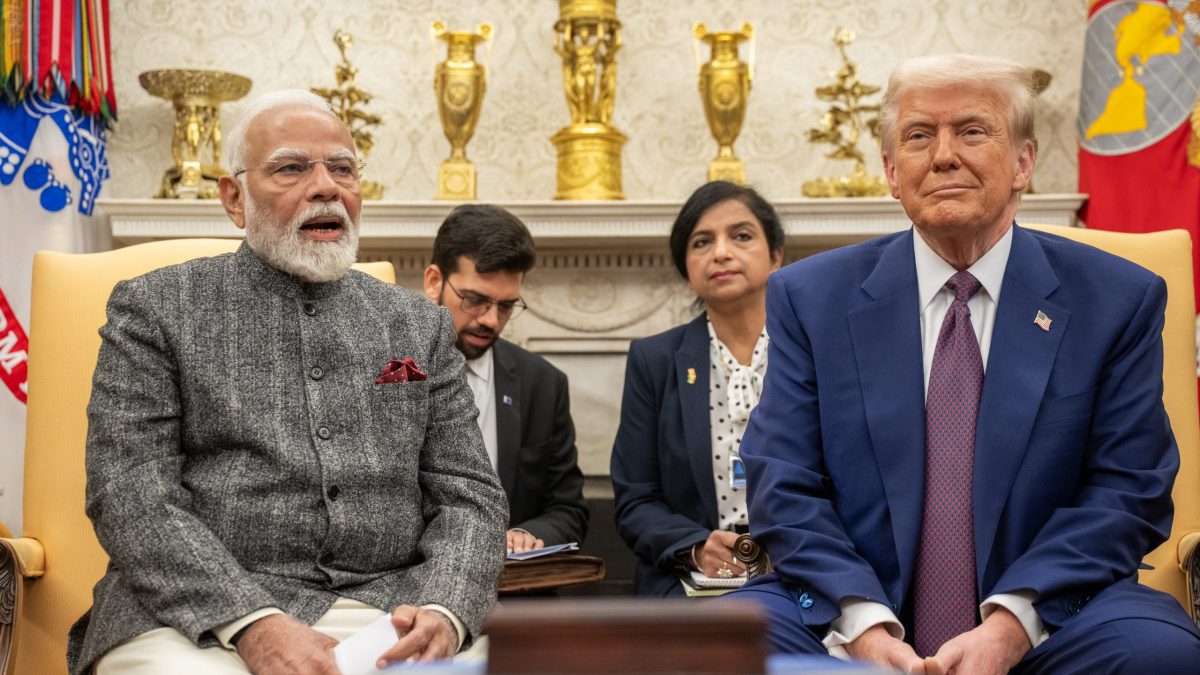 Prime Minister Narendra Modi and President Donald Trump meeting in the Oval Office