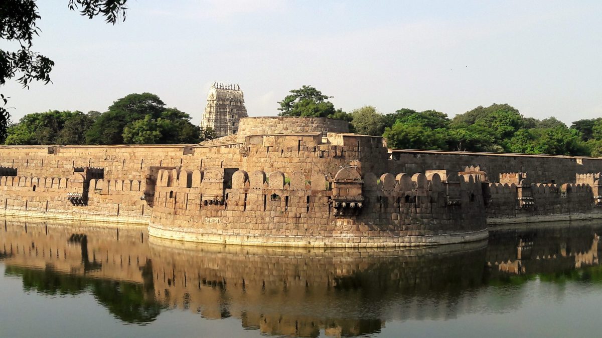 Vellore Fort in Tamil Nadu with the Jalakandeswarar temple